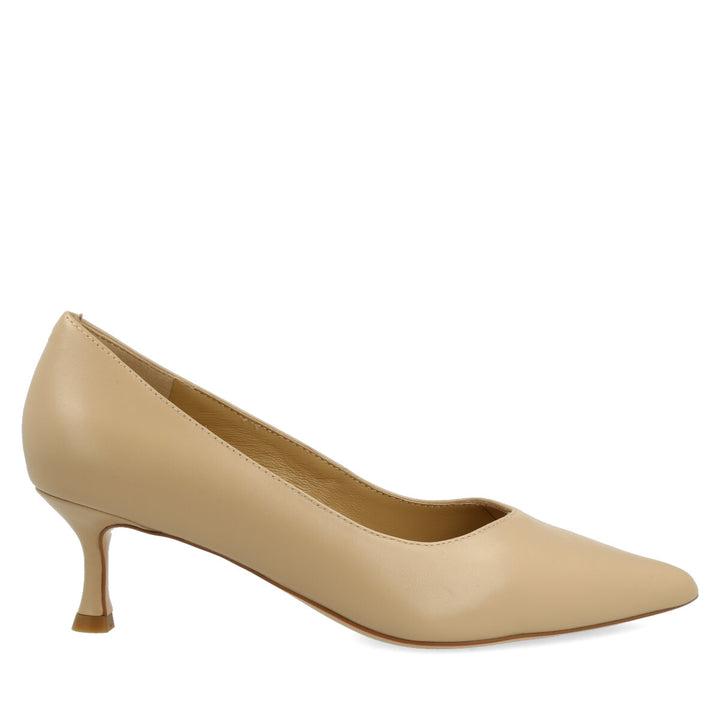Decollete Chiconic in vitello beige tacco 5