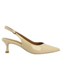 Decolté Chanel in Vernice Beige tacco 5